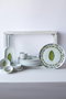 Hermia Juego de Desayuno de Porcelana de 14 Piezas en Blanco, Verde y Amarillo